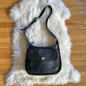 RARE 1990s coach 9980 taft vintage black leather shoulder bag purse